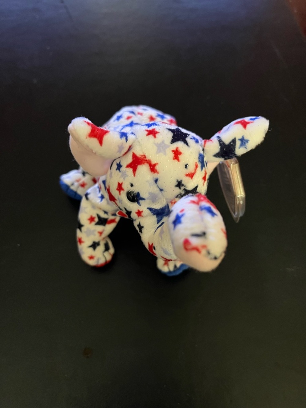 Ty Red, White & Blue Star “Righty 2004” Elephant Plush